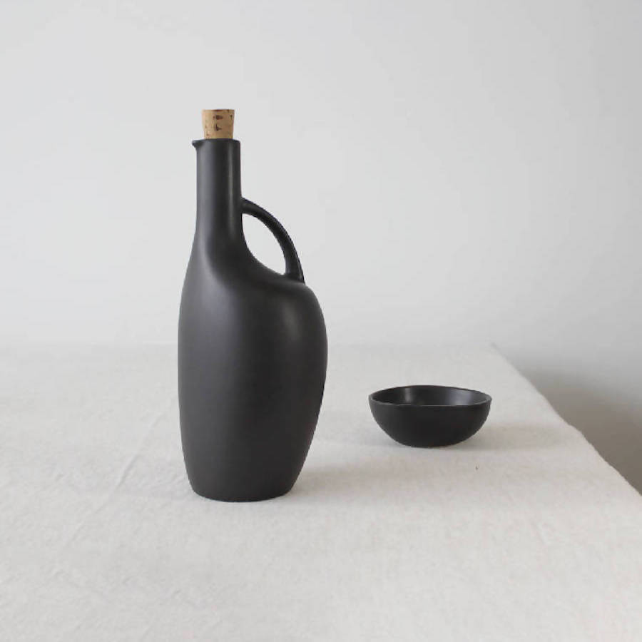 Stoneware Olive Oil Bottle - 34oz